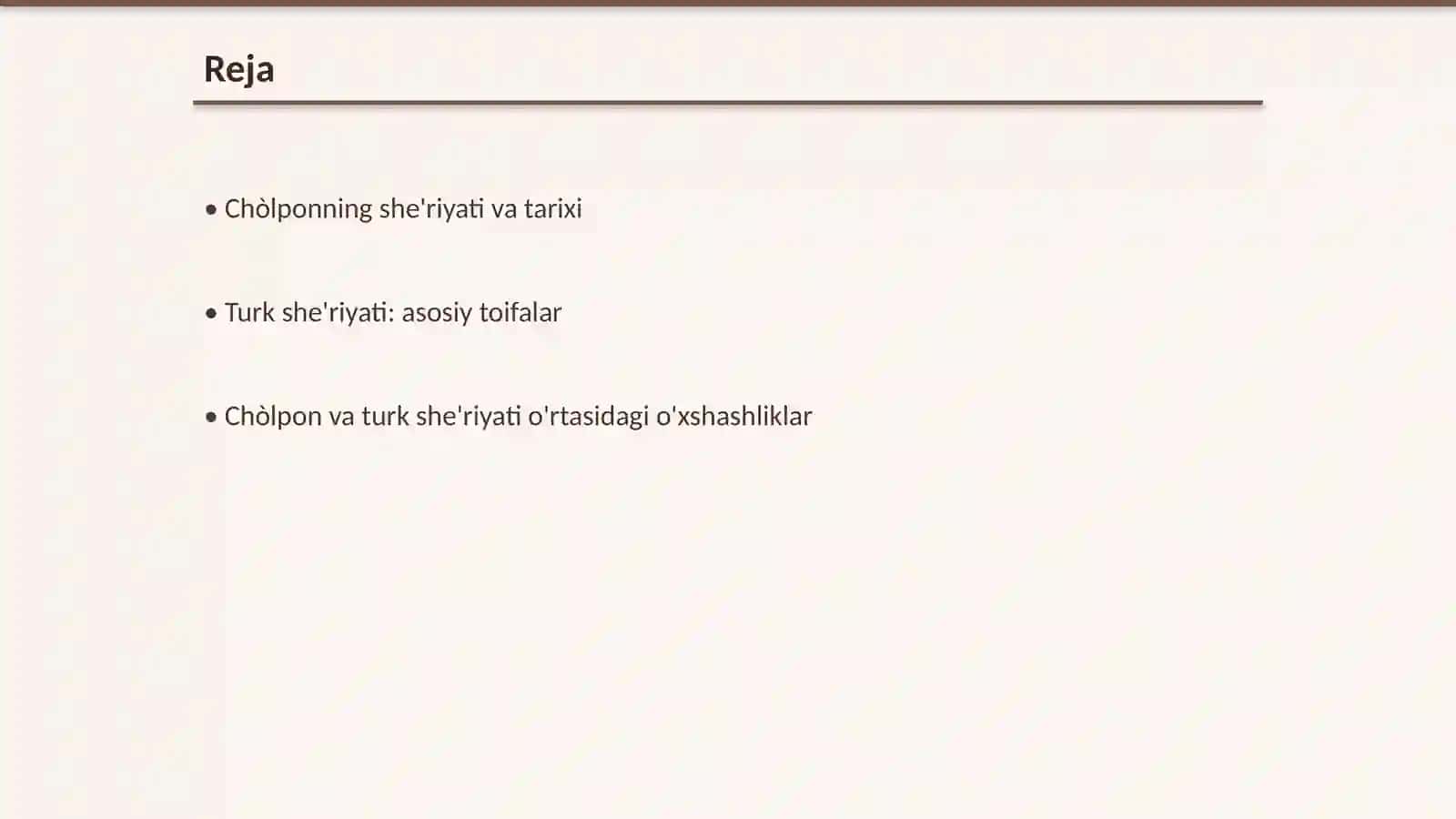 Chòlpon va turk she'riyati 2