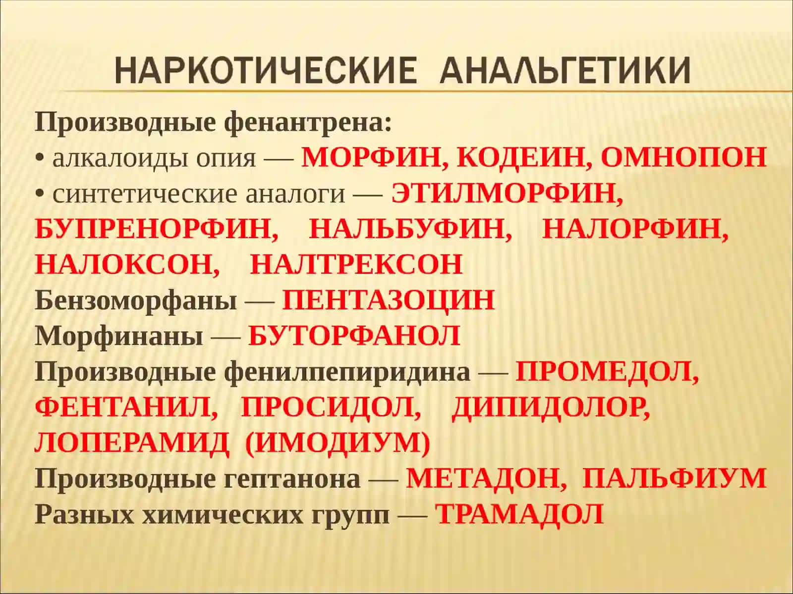 НАРКОТИЧЕСКИЕ И НЕНАРКОТИЧЕСКИЕ АНАЛЬГЕТИКИ 2