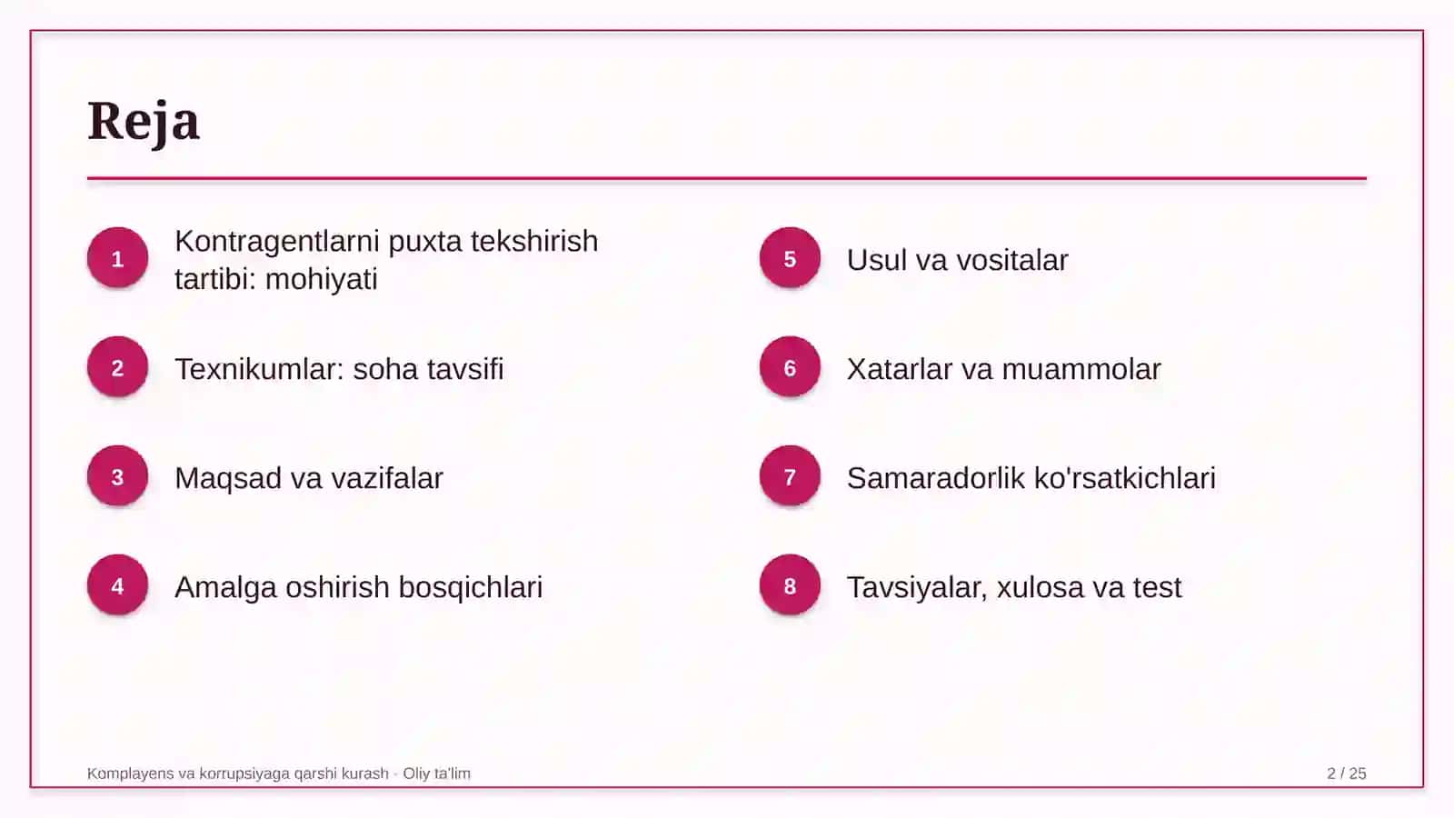 Texnikumlarda kontragentlarni puxta tekshirish tartibi 2