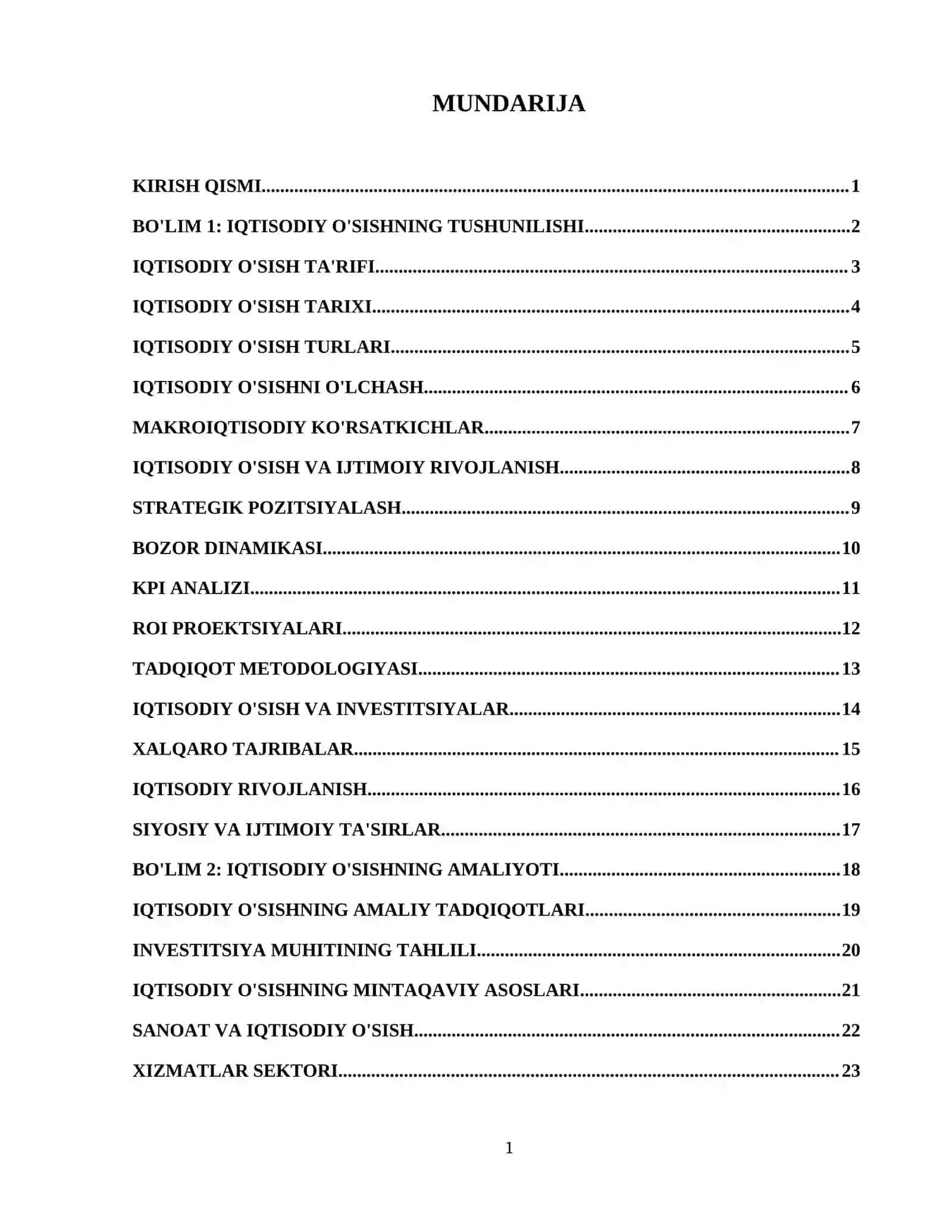 IQTISODIY OʻSISH 2