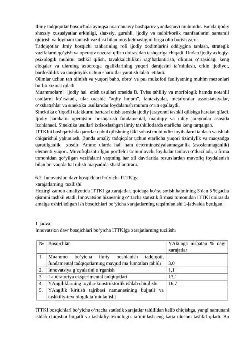 KORXONALARDA CHIGALLIKLARNI ECHISH, TADBIQ ETISH VA YARATISHNI BOSHQARISH 2