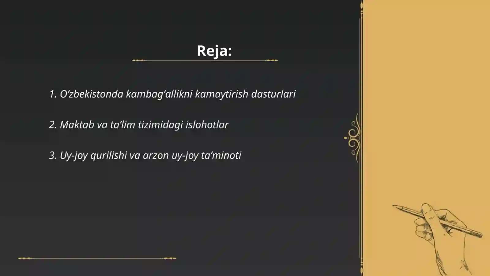 Oʻzbekistonda amalga oshirilayotgan ijtimoiy-iqtisodiy 2