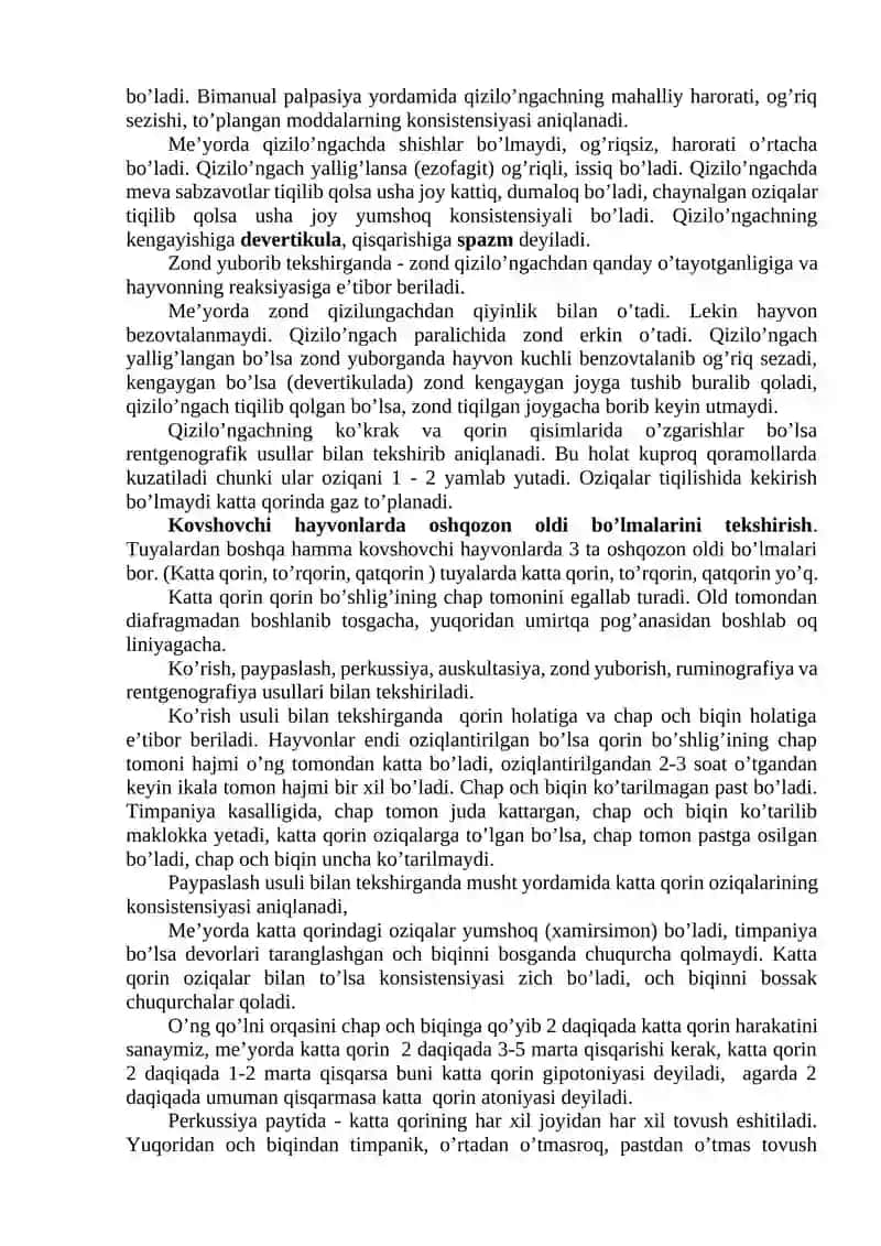 Hazm tizimi organlarini tekshirish 2
