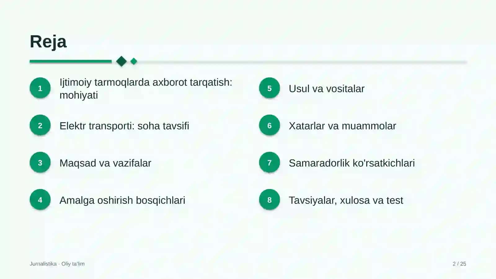 Elektr transportida ijtimoiy tarmoqlarda axborot tarqatish 2