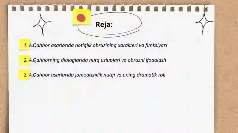 A.Qahhor asarlarida nutq va notiqlik masalalari 2