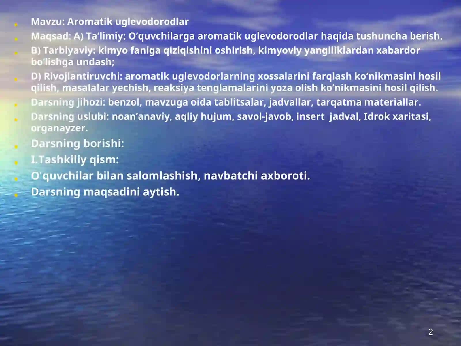 Aromatik uglevodorodlar 2