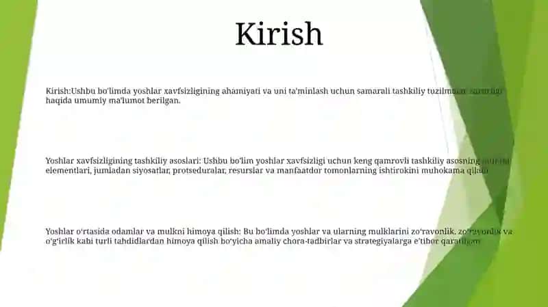Yong' In Xavfsizligini Ta'Minlashning Tashkiliy Asoslari 2
