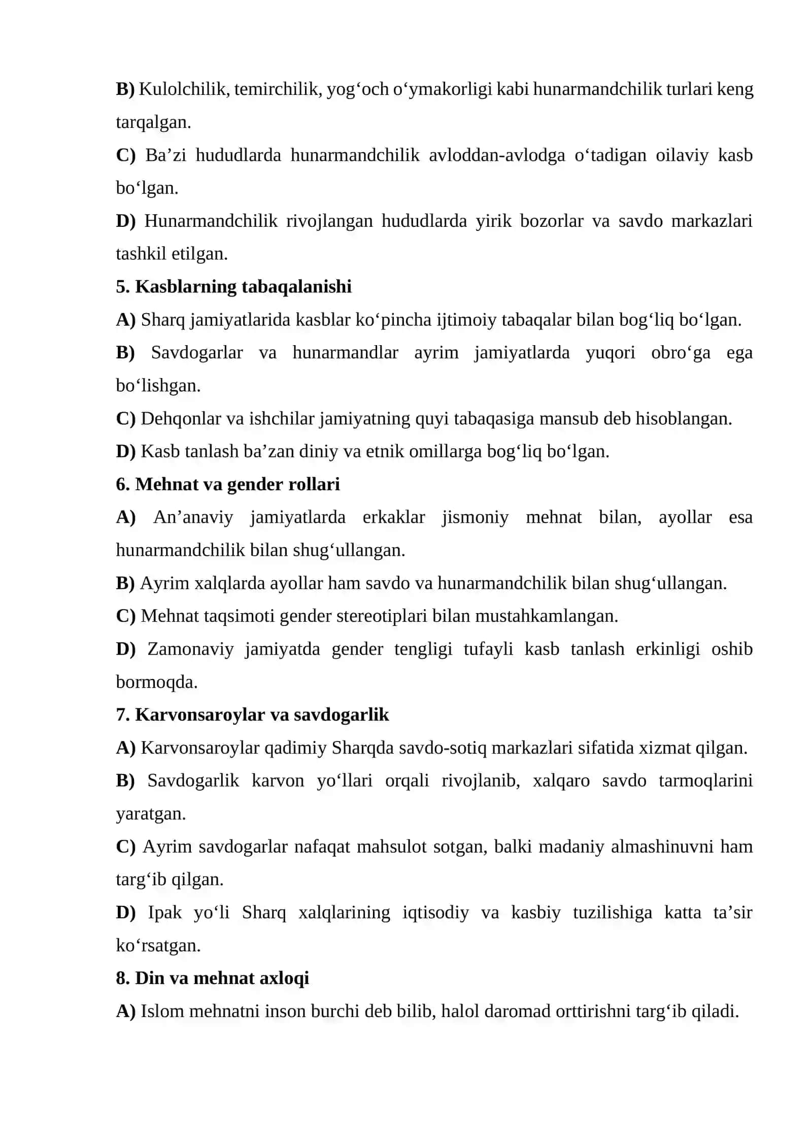 Sharq xalqlarining mehnat va kasb antropologiyasi 2