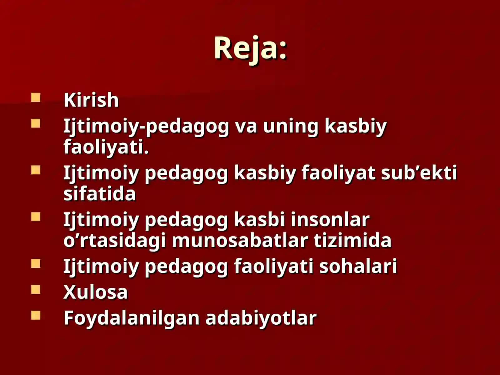 BOLALAR MUASSASALARIDA IJTIMOIY PEDAGOGNING KASBIY MAQOMI VA VAZIFALARI 2