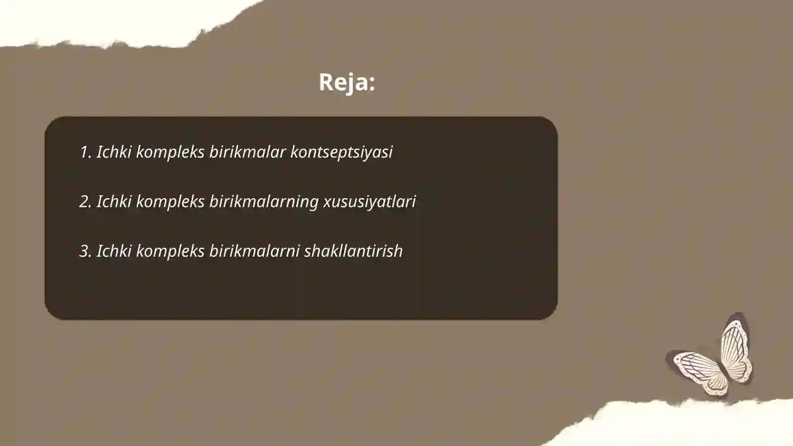 Ichki kompleks birikmalar 2
