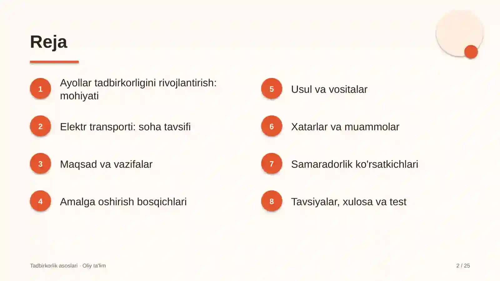 Elektr transportida ayollar tadbirkorligini rivojlantirish 2