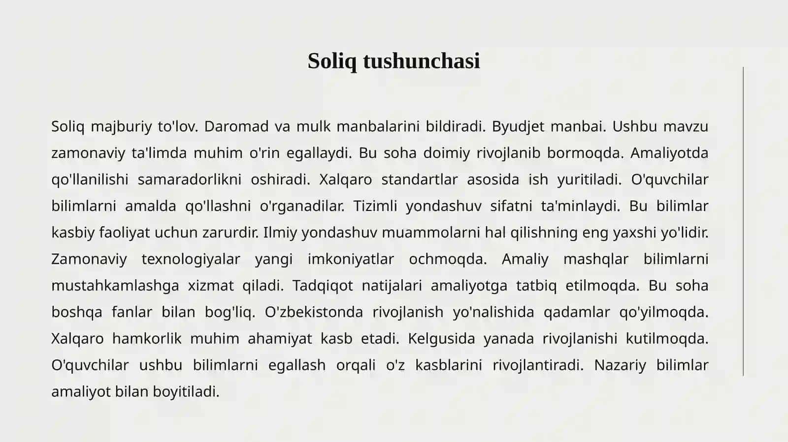 SOLIQ OBYEKTI MANBALARI 2
