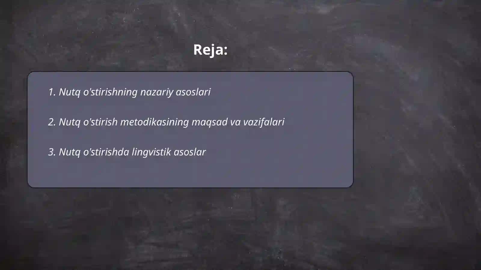 Nutq oʻstirish metodikasi fanining nazariy asoslari 2