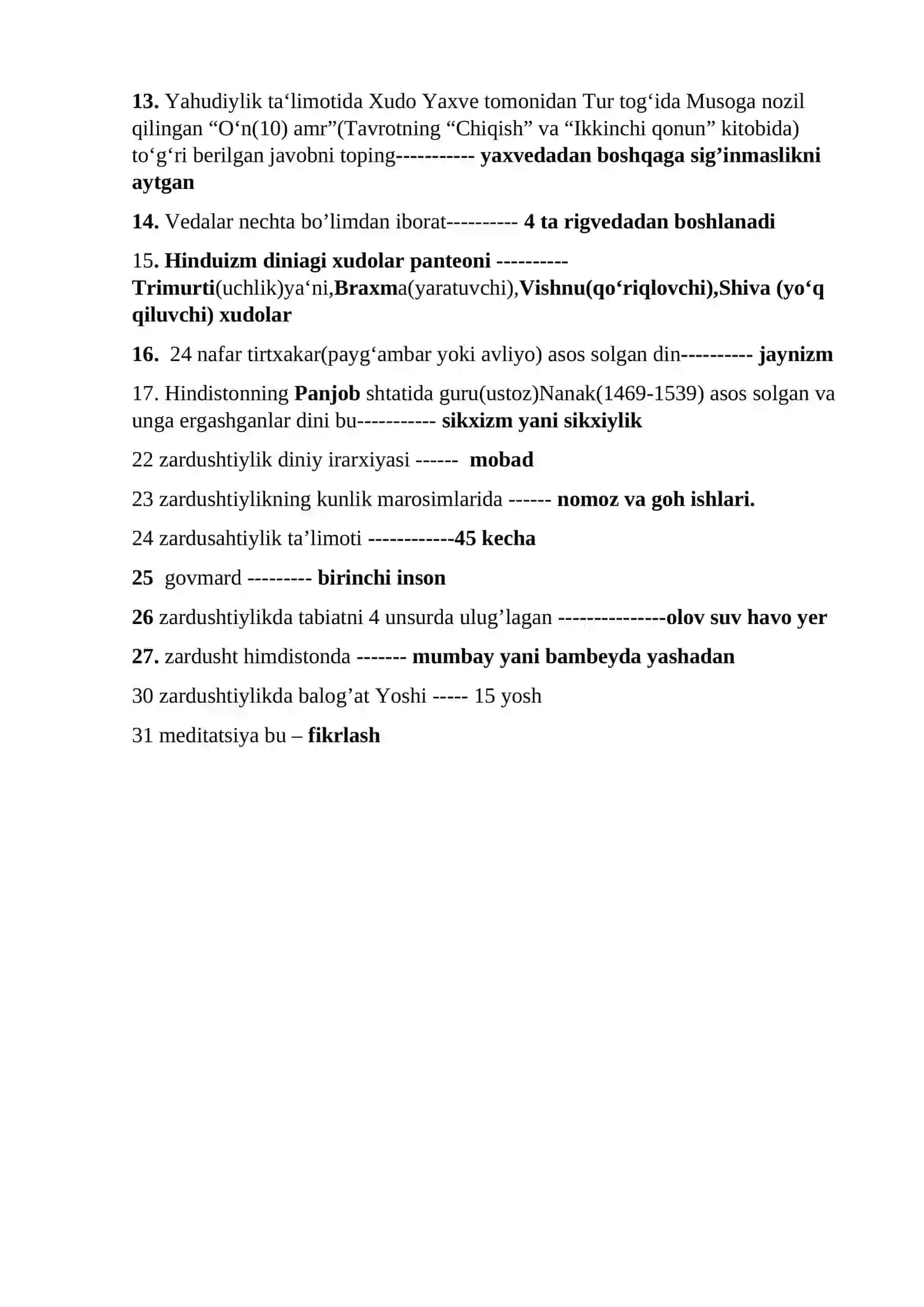 Dinshunoslik yangi 2