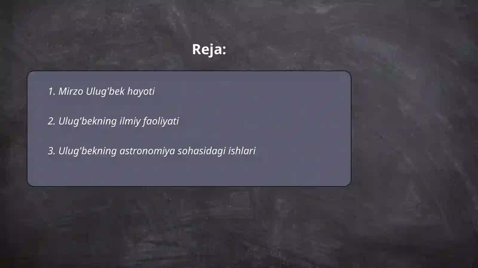 Mirzo Ulug'bek hayoti 2