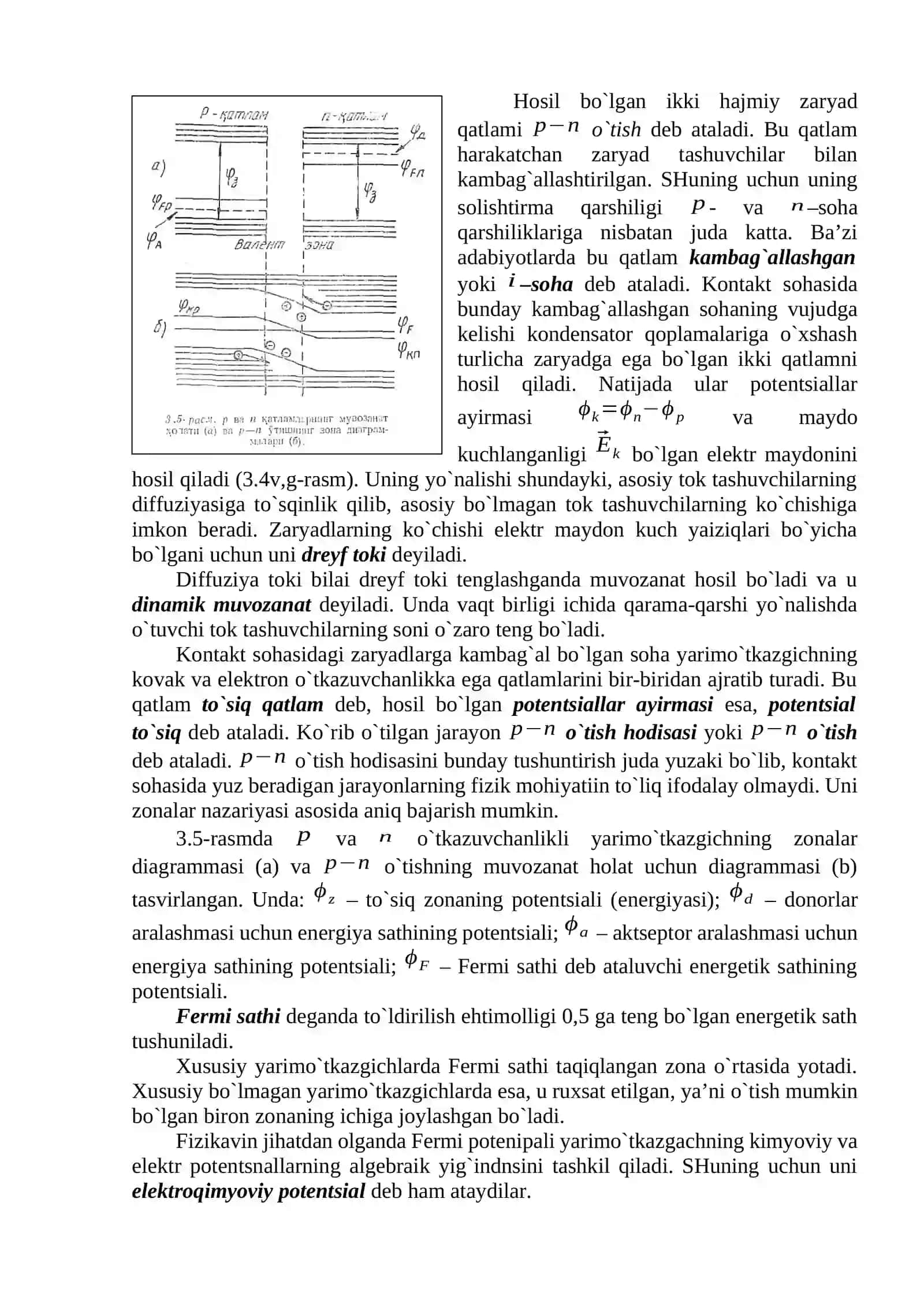 P-n o’tish, potensial to’siq, p-n o’tish volt-amper xarakteristikasi 2
