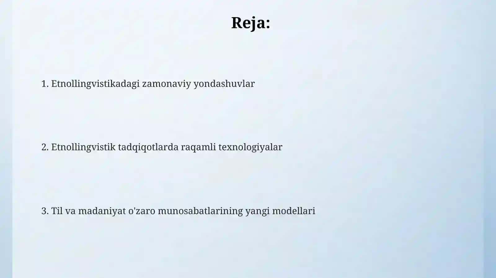 ETNOLINGVISTIKA TILSHUNOSLIKNING ZAMONAVIY YÒNALISHI 2