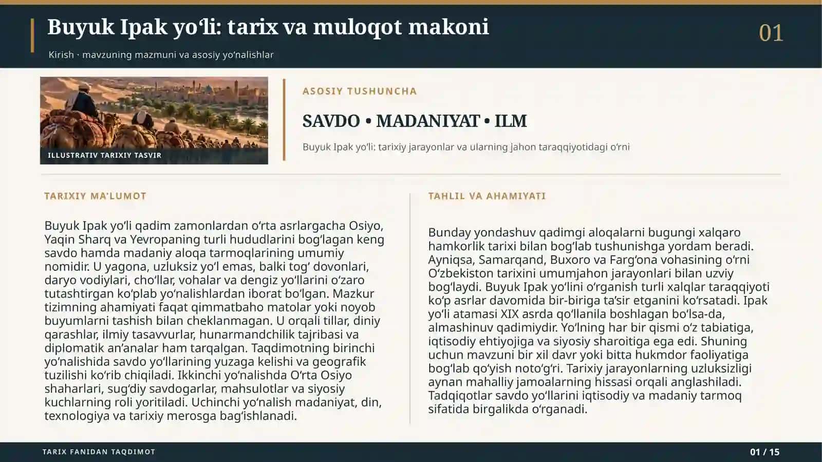 Buyuk Ipak yo‘li: tarix va muloqot makoni 2
