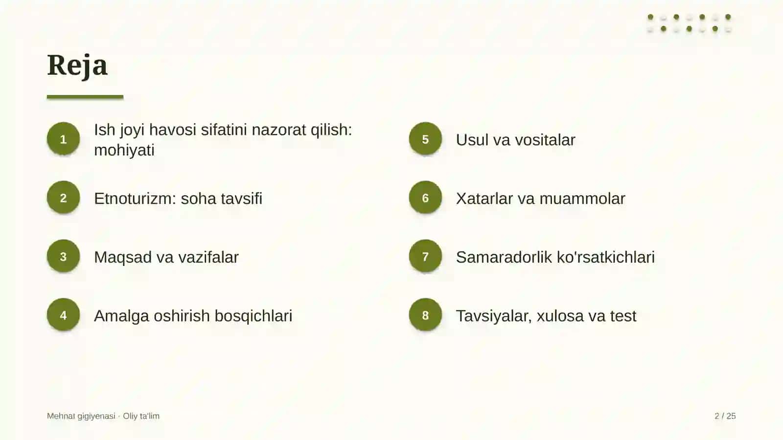 etnoturizmda ish joyi havosini sifat jihatidan nazorat qilish 3502 2