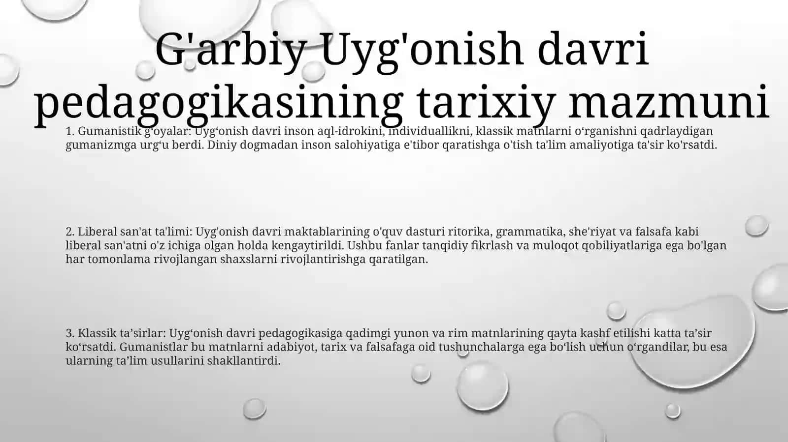 GʻArb UygʻOnish Davri Pedagogikasi Namoyondalarining Didaktik GʻOyalari 2
