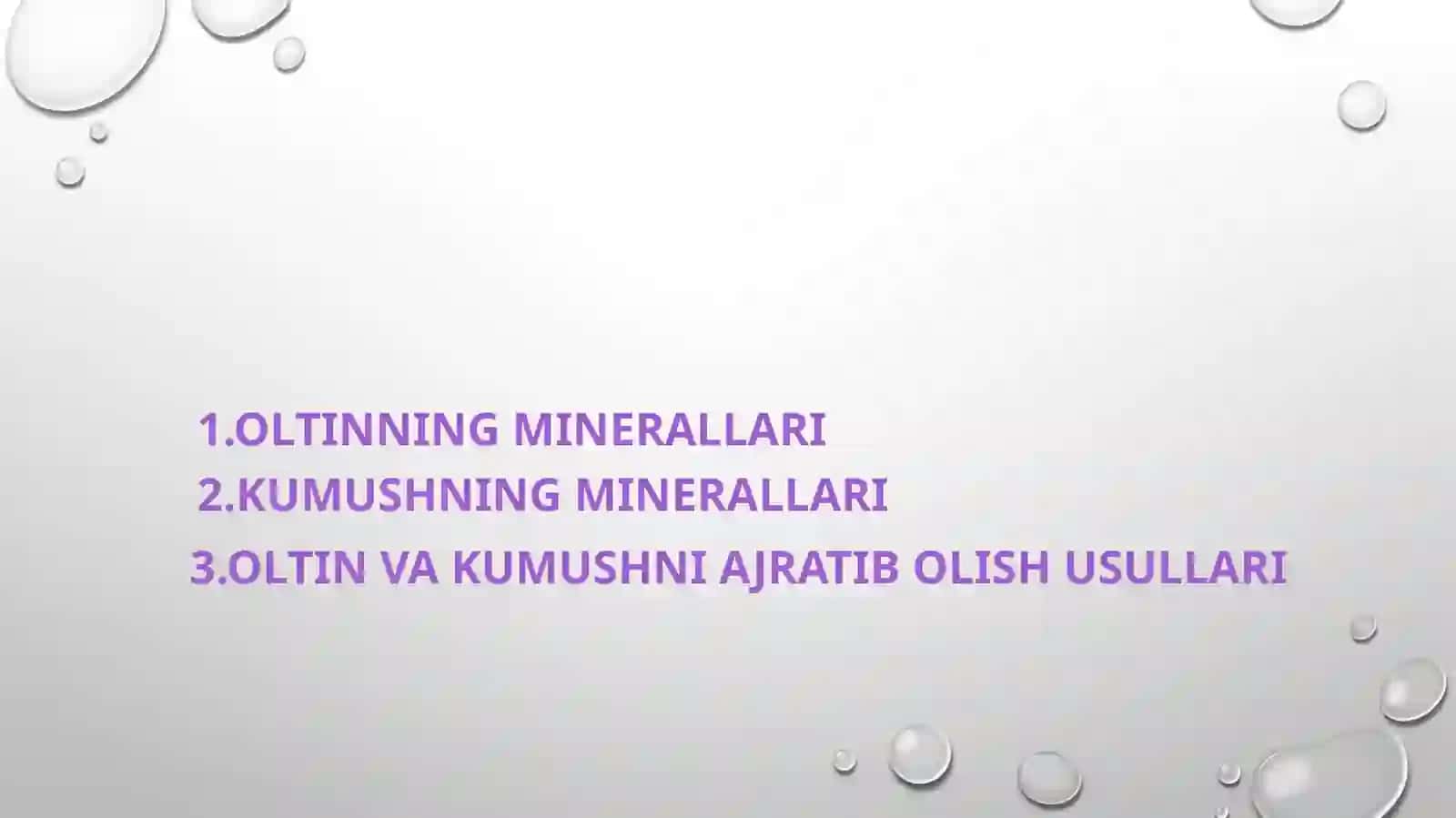 Oltinning minerallari 2