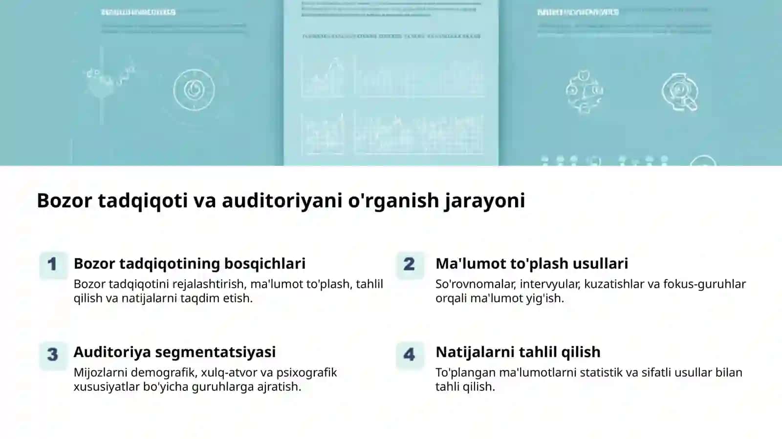 Marketing rejasi: muvaffaqiyat kaliti 2