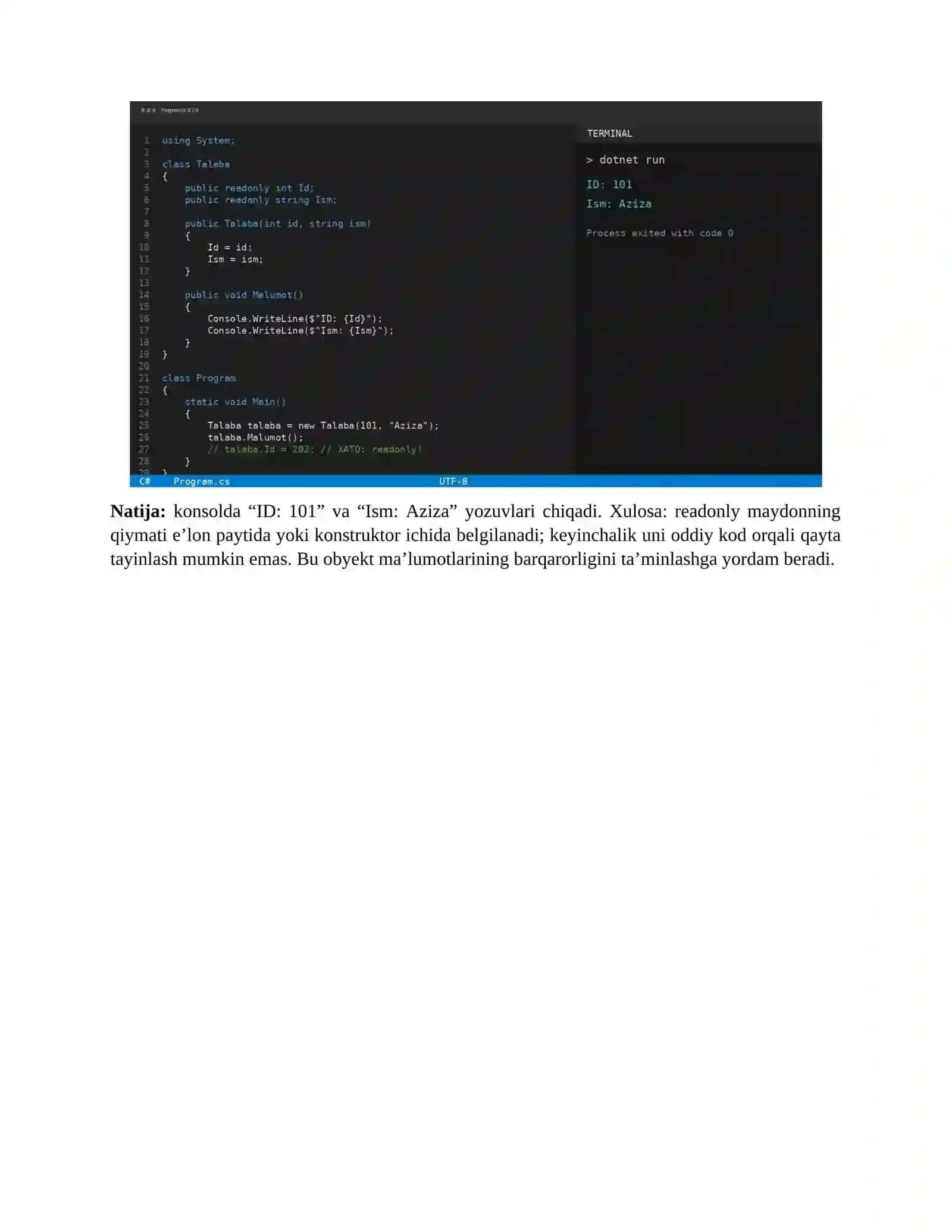 readonly 2