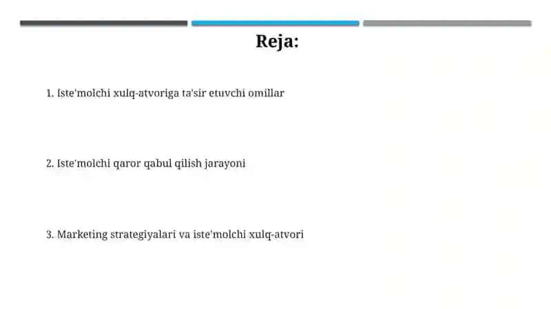 Iste'molchi xulq-atvoriga ta'sir etuvchi omillar 2