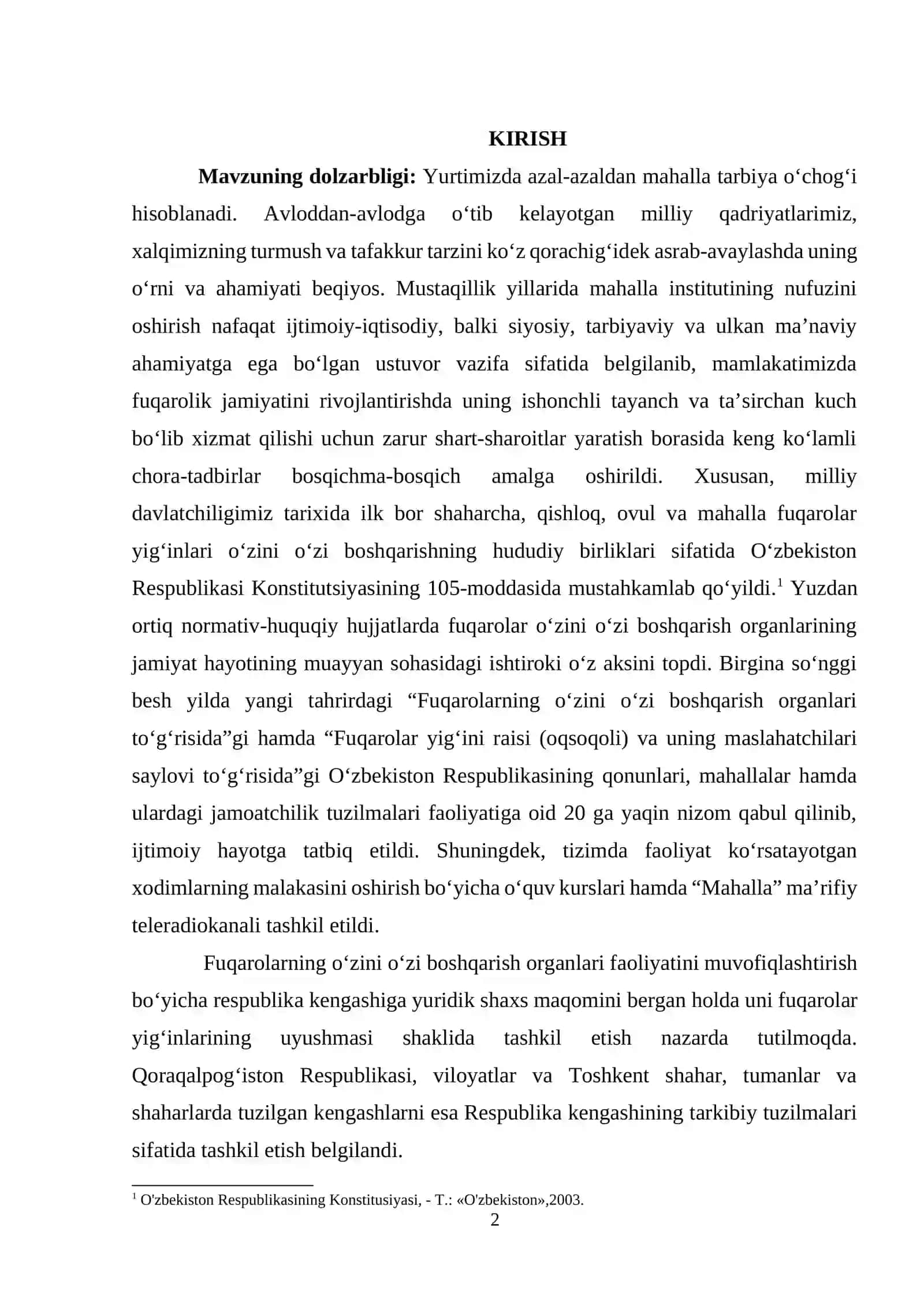 MAHALLANING PAYDO BO’LISH TARIXI 2