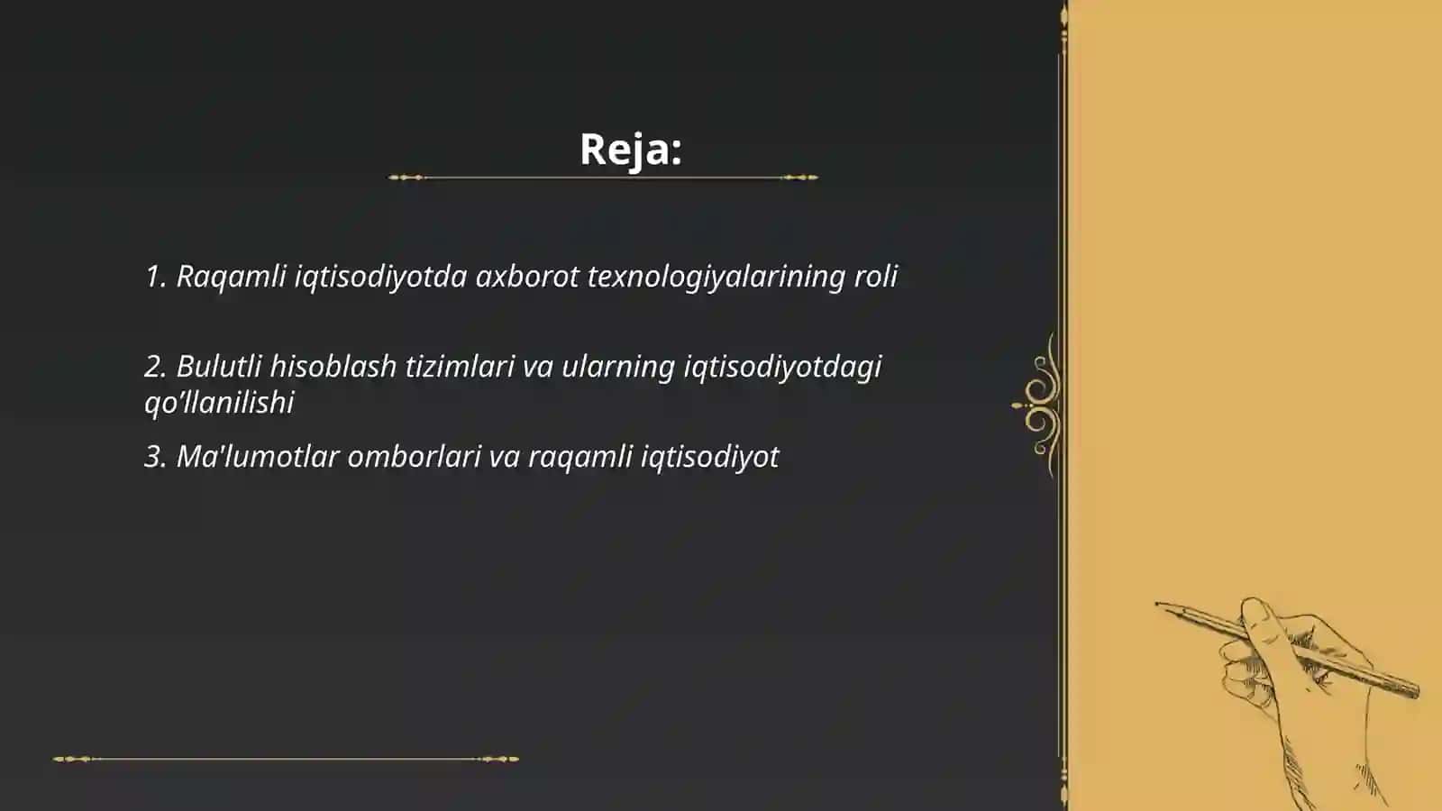 Raqamli iqtisodiyotning moddiy texnika bazasi va ilmiy asoslari 2