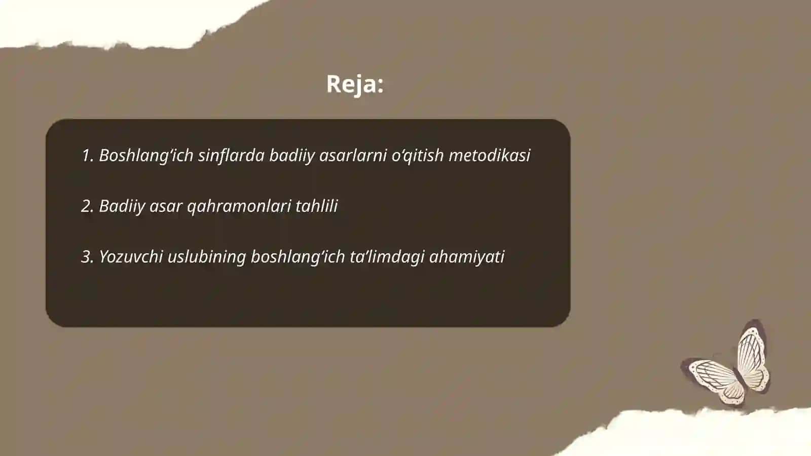 Boshlang'ich ta'limda badiiy asarlar tahlili 2