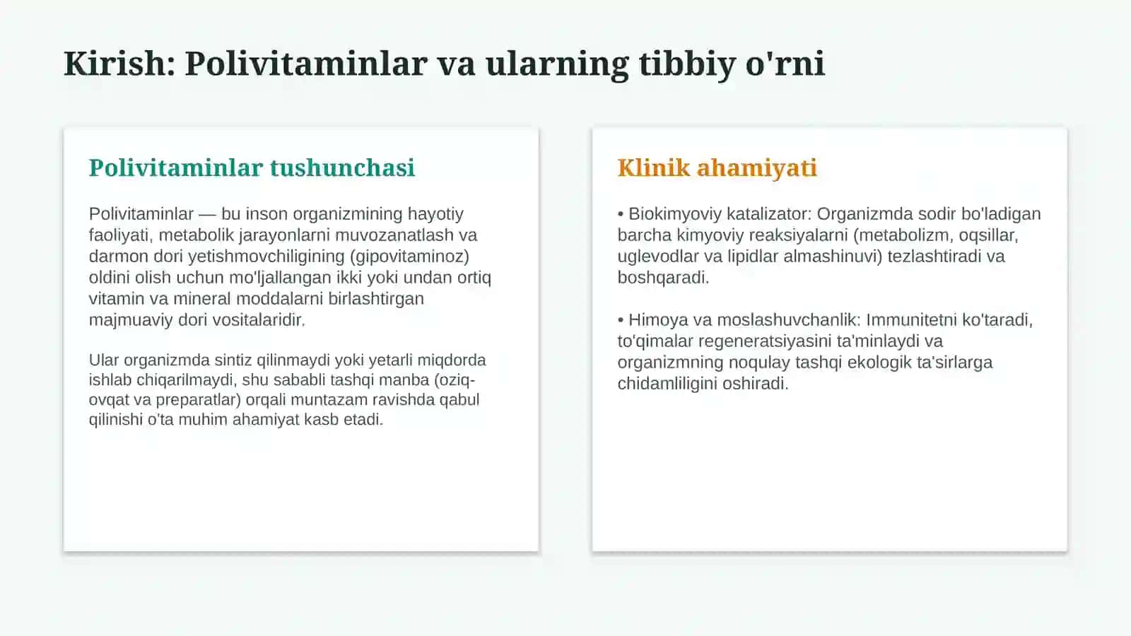 Polivitaminlarning farmakodinamikasi | 15 slayd 2