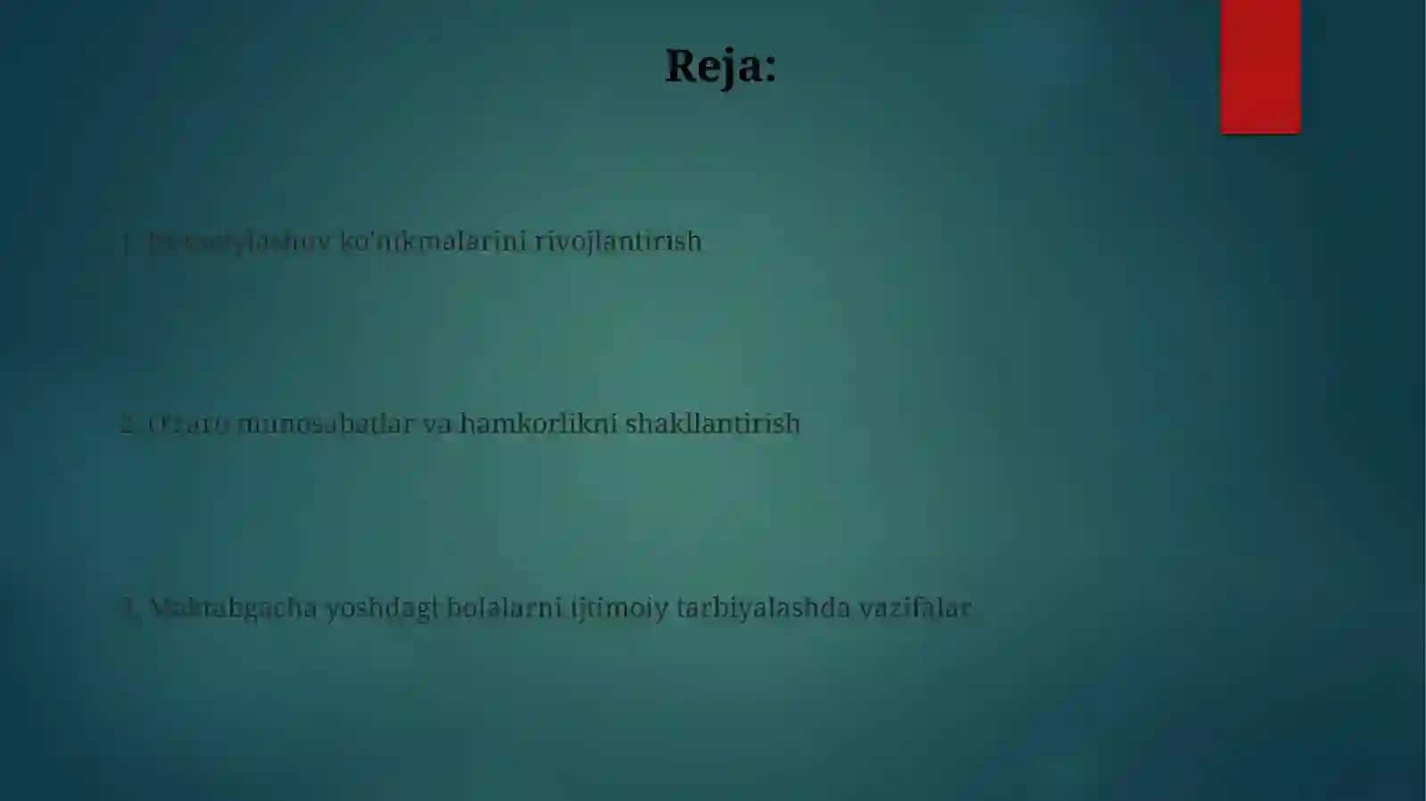 Ijtimoiy maktabgacha taʼlimni tashkil etish vazifalari 2