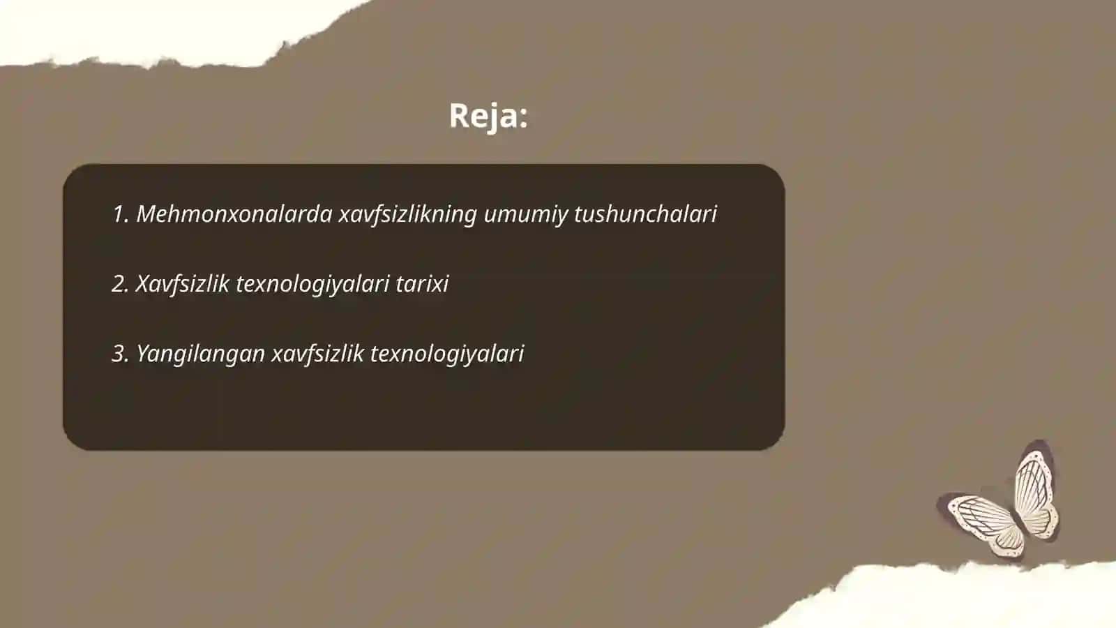 Mehmonxonalarda xavfsizlikni taʼminlashning texnik asoslari 2