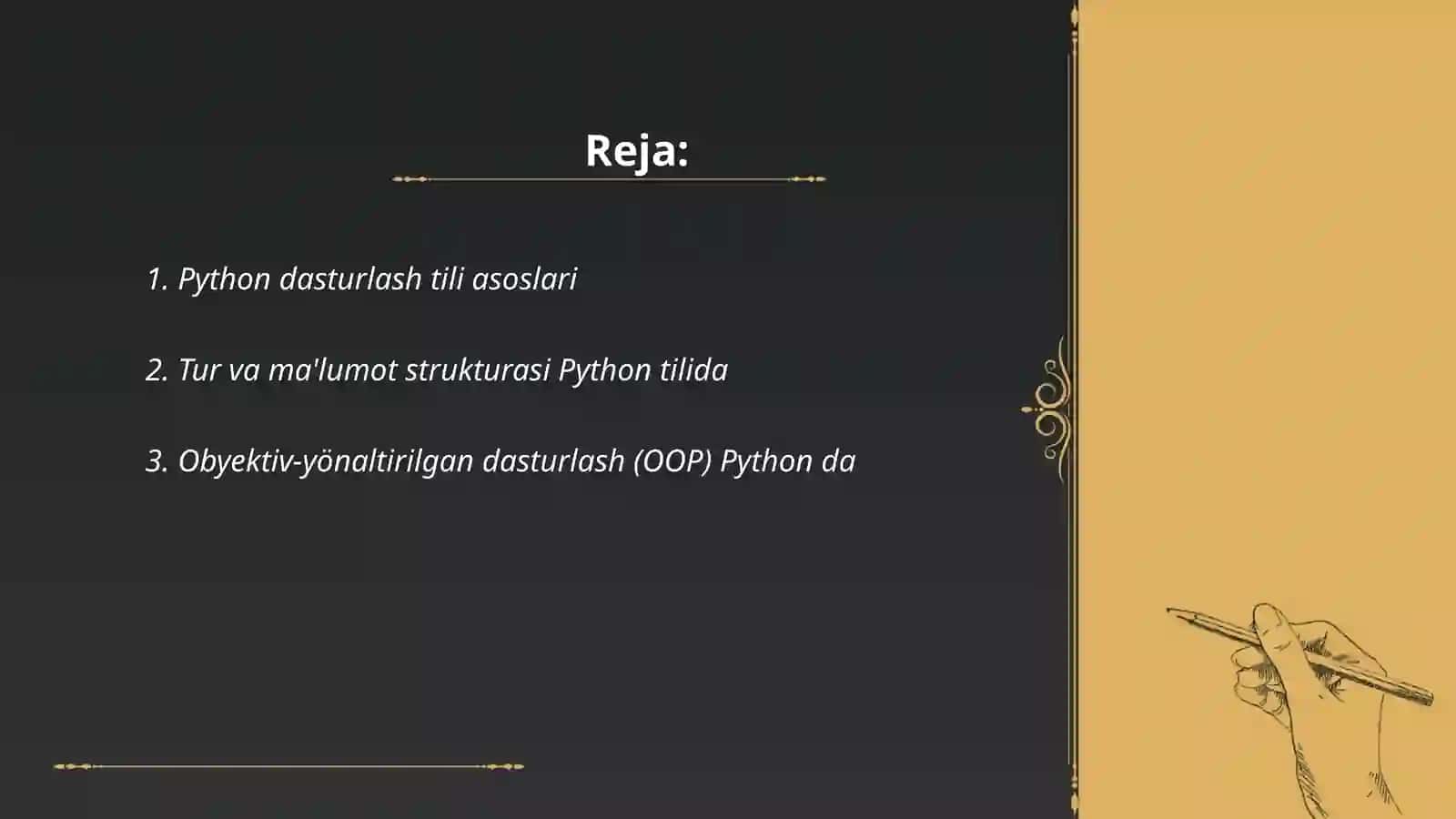 Python dasturlash tili asoslari 2