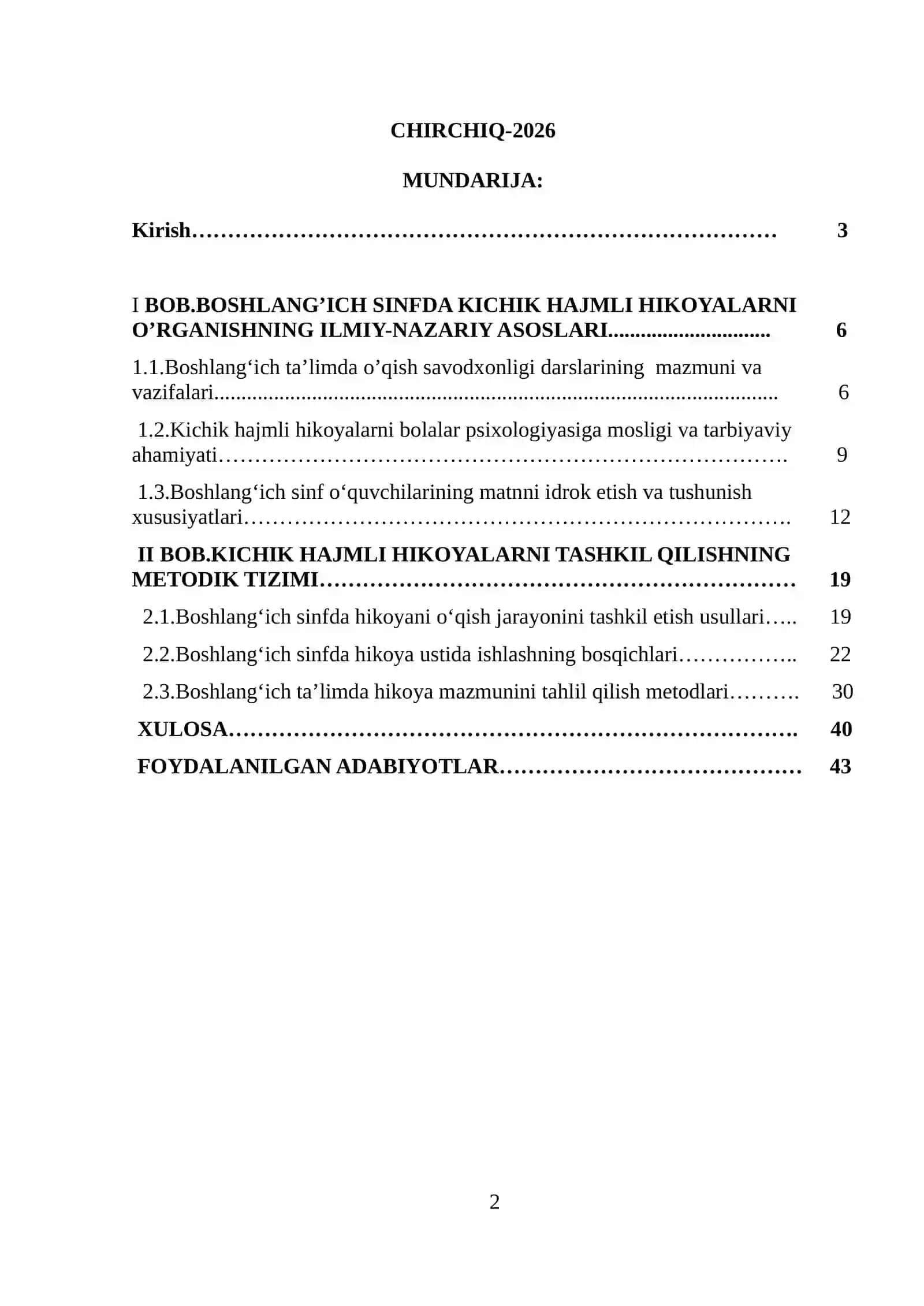 Boshlangʻich sinfdagi kichik hajmli hikoyalarni tahlil qilish metodikasi 2
