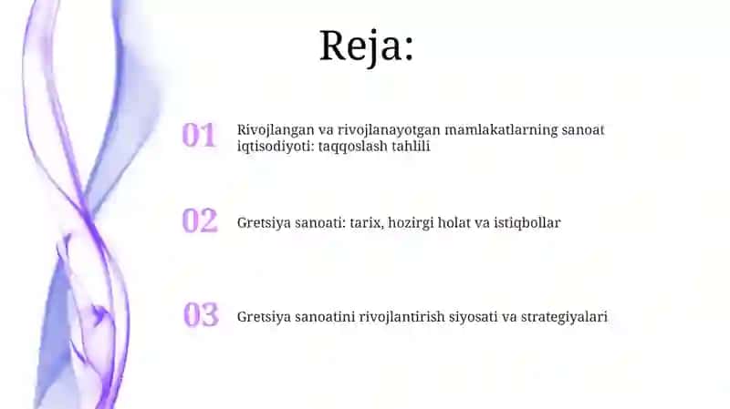 Rivojlangan va rivojlanayotgan davlatlarning industrial iqtisodiyoti. Gretsiya 2