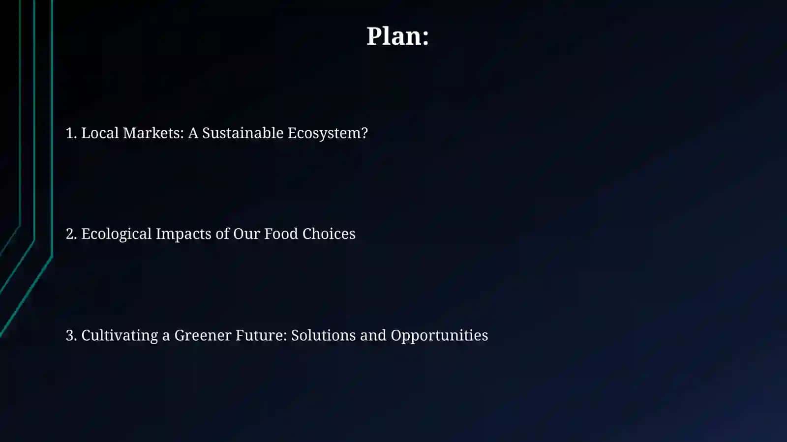 Local Markets and Ecological Issues 2