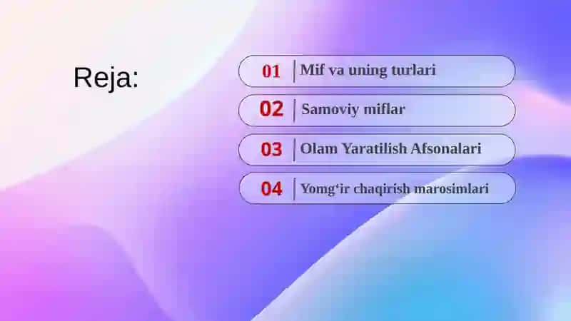 Mifning turlari 2