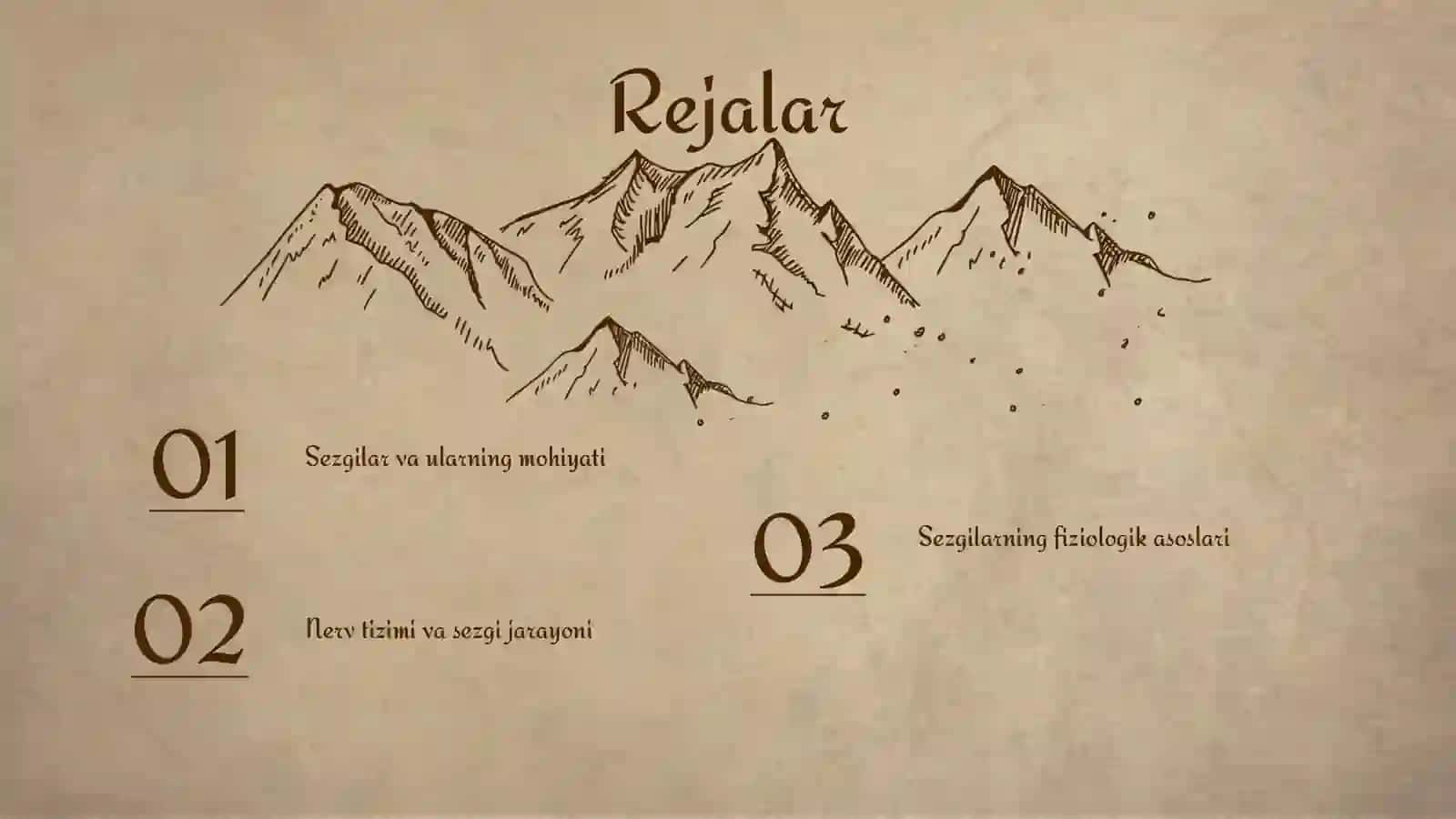 Sezgilar haqida umumiy tushuncha va uning nerv fiziologik xususiyatlari 2