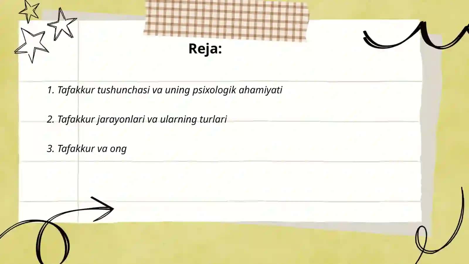 Tafakkur borasidagi psixologik nazariyalar 2