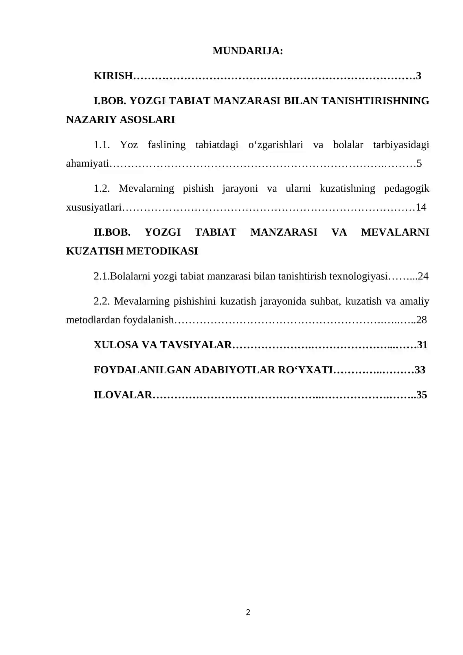Yozgi tabiat manzarasi bilan tanishtirish, mevalarini pishishini kuzatish 2