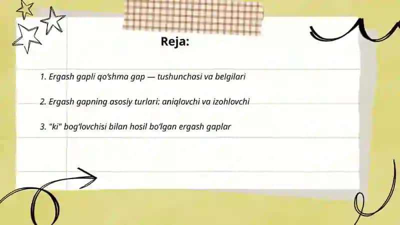 Ergash gapli qo‘shma gap va uning turlari 2