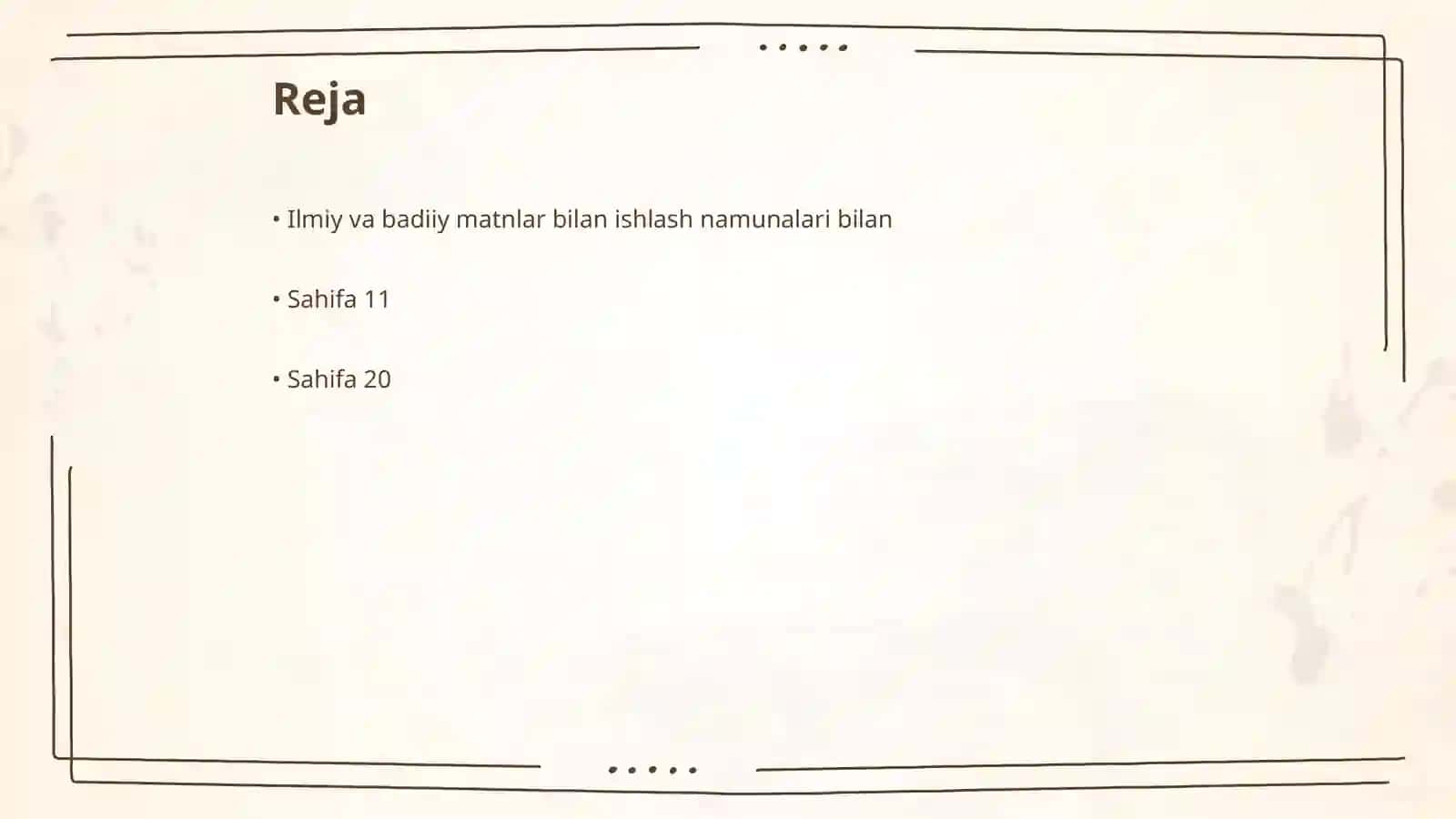 Ilmiy va badiiy matnlar bilan ishlash namunalari 2