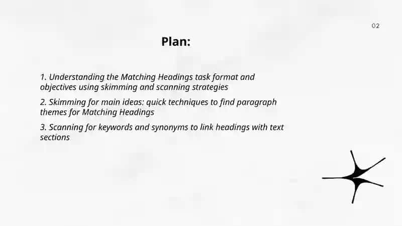 Matching Headings tasks 2