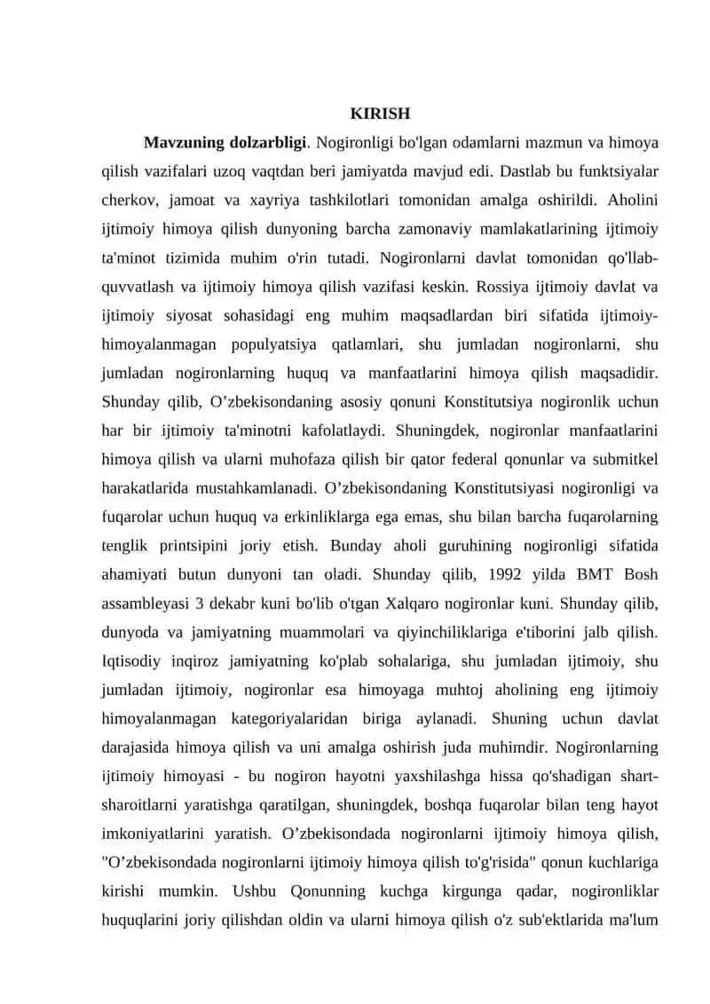 Nogironlikka Ega Bo'lgan Insonlarni Himoya Qilishning Meyoriy Huquqiy Asoslari 2
