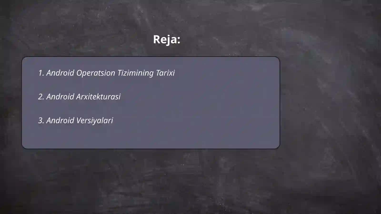 Android mobil operatsion tizimi 2