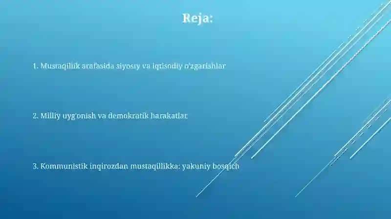 Mustaqillikka erishish arafasida Oʻzbekistondagi ijtimoiy-siyosiy jarayonlar 2