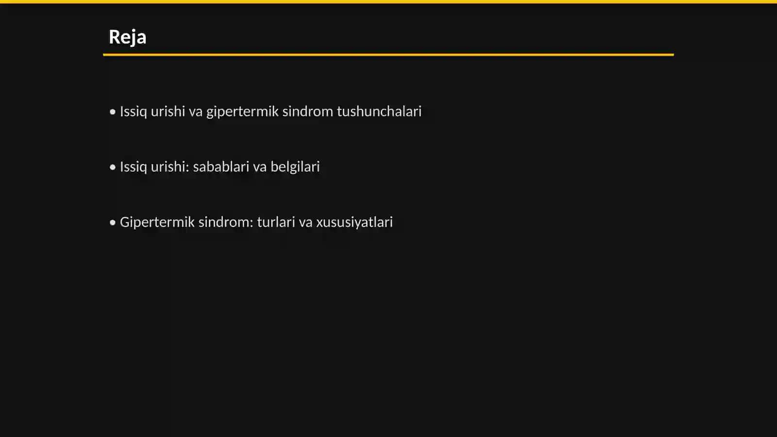 Issiq urishi.Gipertermik sindrom 2