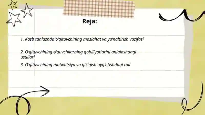 Kasb tanlashda oʻqituvchining roʼli 2